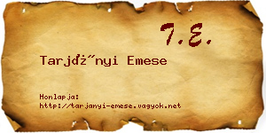 Tarjányi Emese névjegykártya