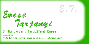 emese tarjanyi business card